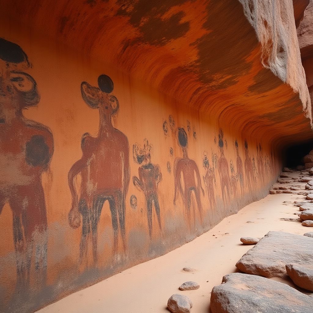 Aboriginal rock art in national park
