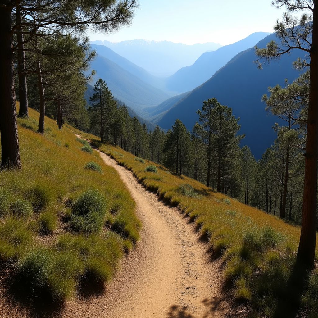 Scenic hiking trail in Australian national park